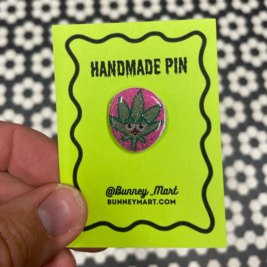 Indica Sweet Leaf Handmade Pin