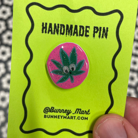 Oh My Leaf Handmade Pin